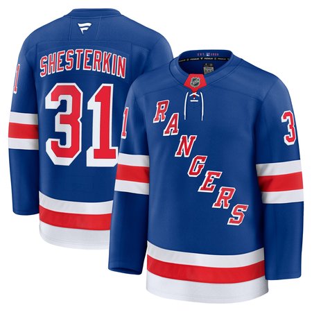 Men's New York Rangers #31 Igor Shesterkin Blue Home Premium Jersey