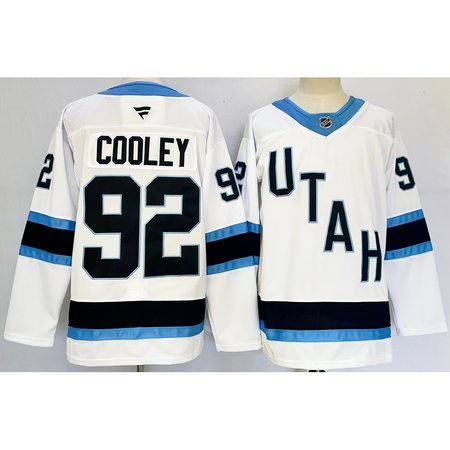 Men's Utah Mammoth #92 Logan Cooley White 2024-25 Stitched Premium Jersey
