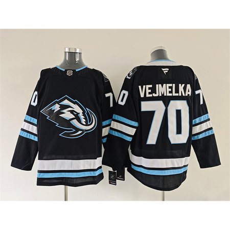 Men's Utah Mammoth #70 Karel Vejmelka Navy 2025 Stitched Premium Jersey