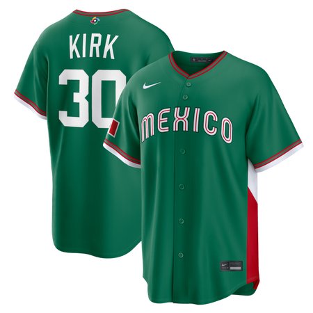 Youth Mexico Baseball #30 Alejandro Kirk Green 2026 World Baseball Classic Road Stadium Jersey