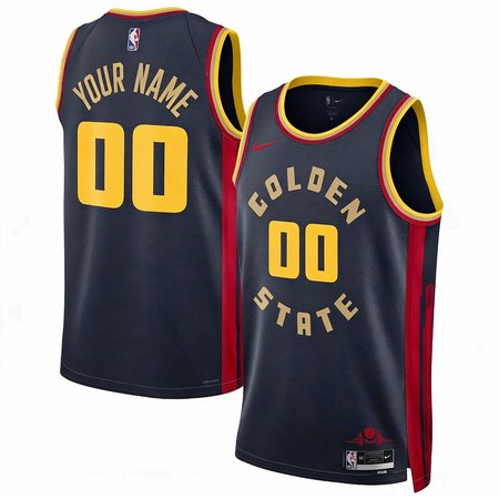Men's Golden State Warriors Navy 2024/25 Swingman Player City Edition Custom Jersey