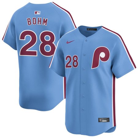 Men's Philadelphia Phillies #28 Alec Bohm Blue Home Limited Player Jersey