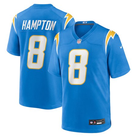Men's Los Angeles Chargers #1 Omarion Hampton Powder Blue 2025 NFL Draft First Round Pick Game Jersey
