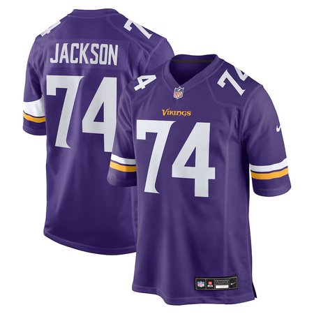 Men's Minnesota Vikings Purple 2025 NFL Draft First Round Pick No. 24 Game Jersey