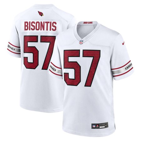 Men's Arizona Cardinals #57 Chase Bisontis White 2026 NFL Draft Game Jersey