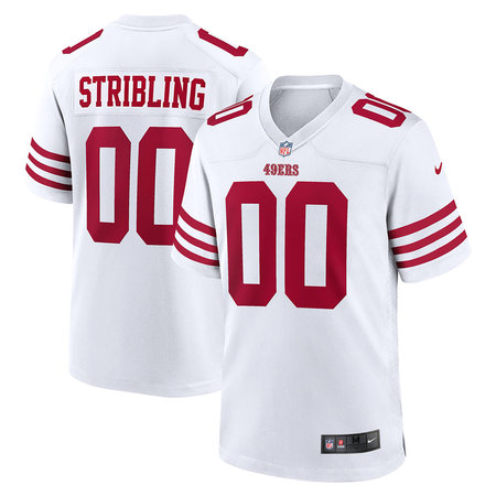 Men's San Francisco 49ers #15 De'Zhaun Stribling White 2026 NFL Draft Game Jersey