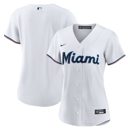 Women's Miami Marlins White Replica Team Jersey