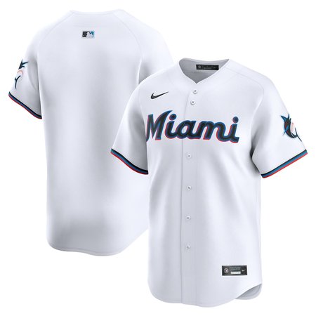 Men's Miami Marlins White Home Limited Jersey