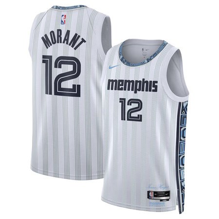 Women's Memphis Grizzlies #12 Ja Morant Nike White 2025/26 Swingman City Edition Jersey