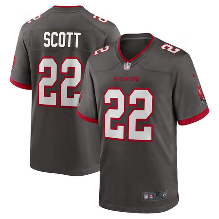 Men's Tampa Bay Buccaneers #22 Keionte Scott Nike Pewter Alternate Game Jersey