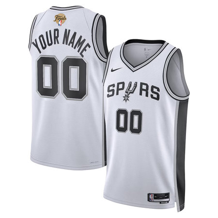 Men's San Antonio Spurs Nike White 2026 NBA Finals Swingman Association Edition Custom Jersey