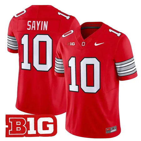 Men's Ohio State Buckeyes #10 Julian Sayin Red 2025/26 Vapor F.U.S.E. Limited Stitched Jersey
