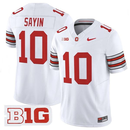Men's Ohio State Buckeyes #10 Julian Sayin White 2025/26 Vapor F.U.S.E. Limited Stitched Jersey