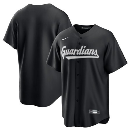 Men's Cleveland Guardians Black Lights Out Replica Jersey