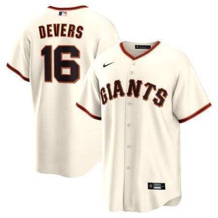 Men's San Francisco Giants #16 Rafael Devers White Home Replica Player Jersey