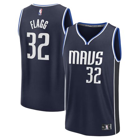 Men's Dallas Mavericks #32 Cooper Flagg Navy 2025 NBA Draft First Round Pick Fast Break Replica Statement Edition Jersey
