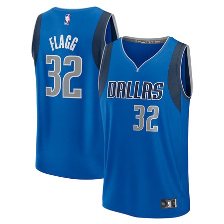 Men's Dallas Mavericks #32 Cooper Flagg Blue 2025 NBA Draft First Round Pick Fast Break Replica Icon Edition Jersey
