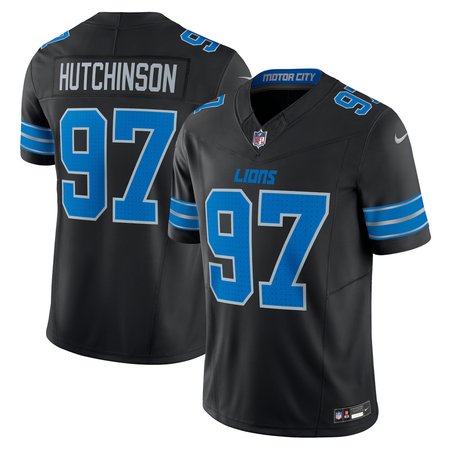 Men's Detroit Lions Aidan Hutchinson Black 2nd Alternate Vapor F.U.S.E. Limited Jersey