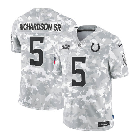 Men's Indianapolis Colts #5 Anthony Richardson Sr. Arctic Camo 2024 Salute to Service Limited Jersey