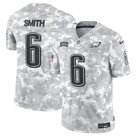 Men's Philadelphia Eagles DeVonta Smith Arctic Camo 2024 Salute to Service Limited Jersey