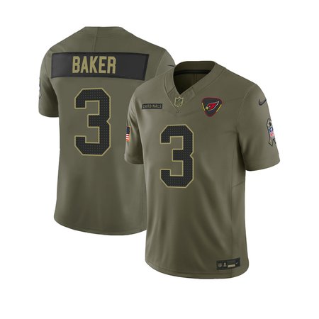 Men's Arizona Cardinals #3 Budda Baker Olive 2025 Salute to Service Retired Limited Jersey