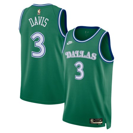 Men's Dallas Mavericks #3 Anthony Davis Green 2025/26 Hardwood Classics Jersey