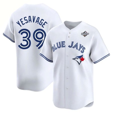 Youth Toronto Blue Jays #39 Trey Yesavage 2025 World Series White Alternate Limited Jersey