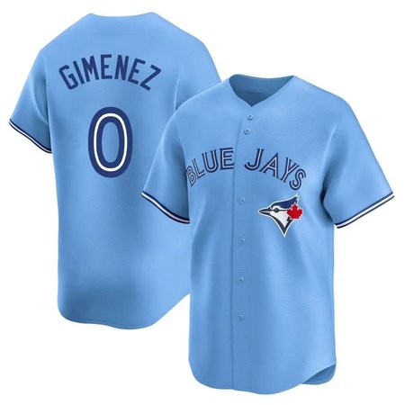 Youth Toronto Blue Jays #0 Andres Gimenez Blue Home Replica Jersey