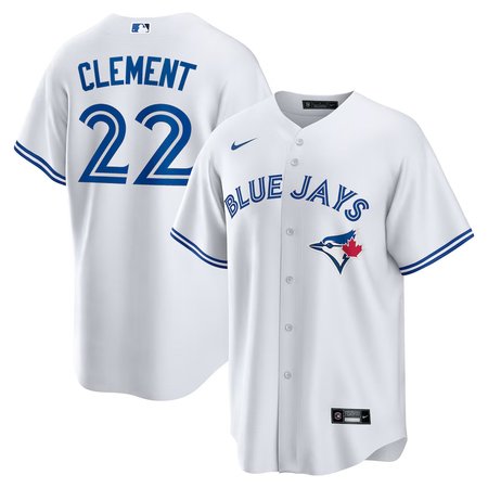 Youth Toronto Blue Jays #22 Ernie Clement White Home Replica Jersey