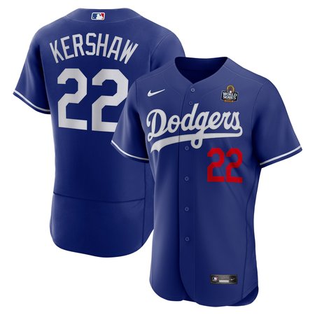 Men's Los Angeles Dodgers Clayton Kershaw Royal 2024 World Series Alternate Authentic Player Jersey