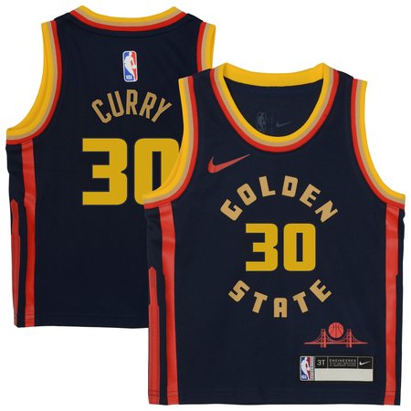 Toddler Golden State Warriors Stephen Curry Navy 2024/25 Swingman Player Jersey - City Edition