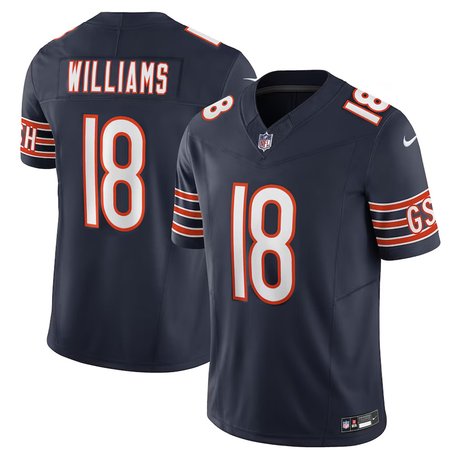 Men's Chicago Bears Caleb Williams Navy 2024 NFL Draft First Round Pick Player F.U.S.E. Vapor Untouchable Limited Stitched Football Jersey